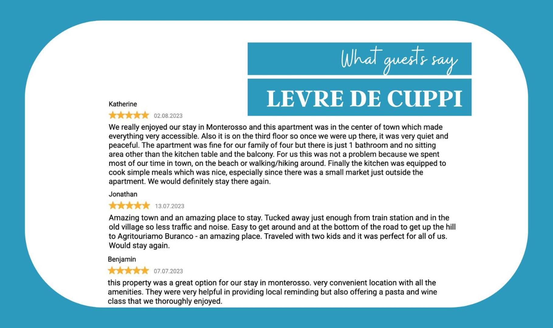 Levre De Cuppi Apartment Monterosso al Mare Luaran gambar